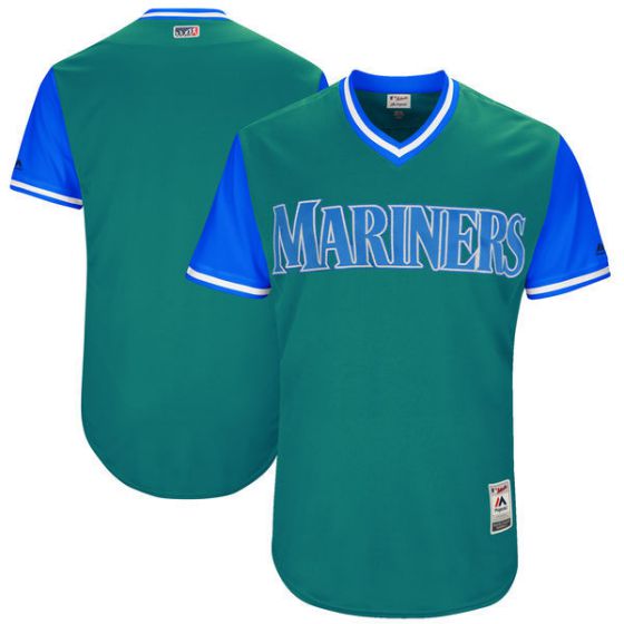 Men Seattle Mariners Blank Green New Rush Limited MLB Jerseys->oakland athletics->MLB Jersey